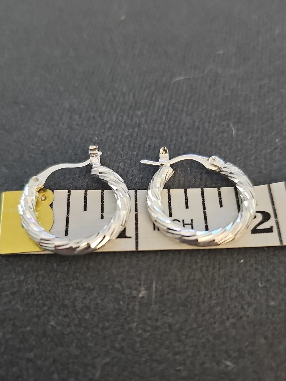 Elegant Silver Twisted Hoop Earrings. 925 Sterling